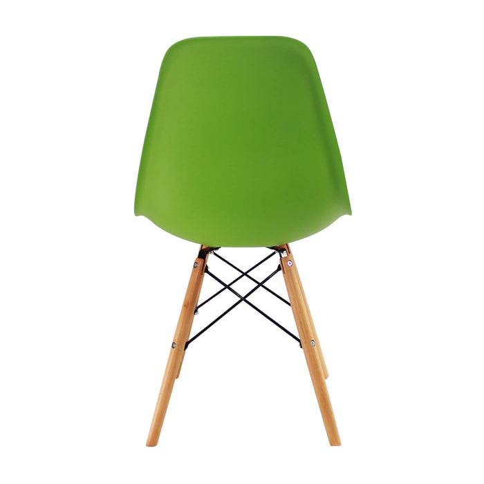 Kit por 4 sillas de comedor DKR tipo Eames color verde