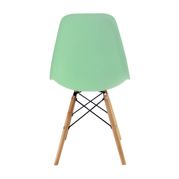 Silla de comedor DKR tipo Eames color verde claro