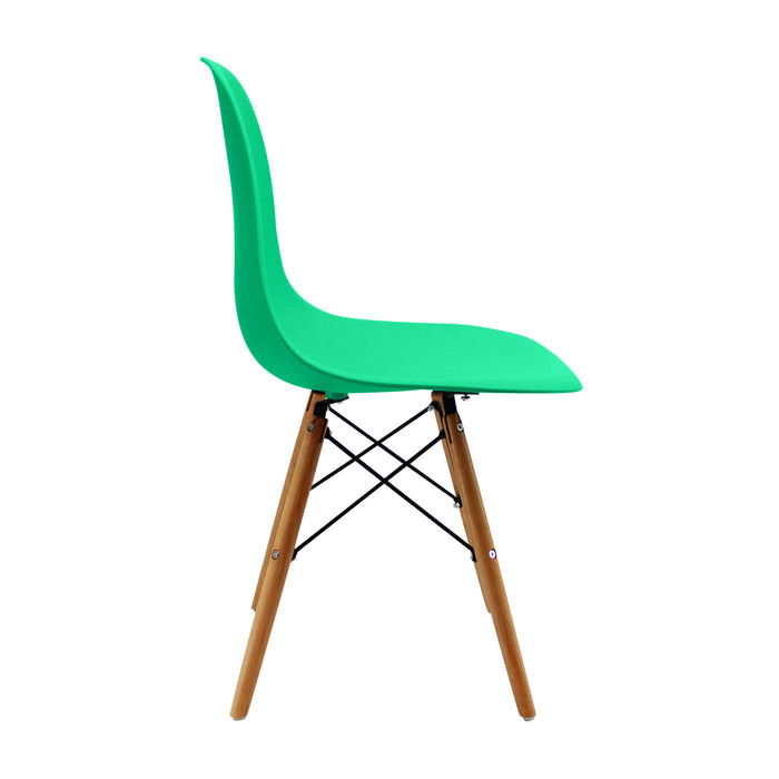 Silla de comedor DKR tipo Eames color verde menta