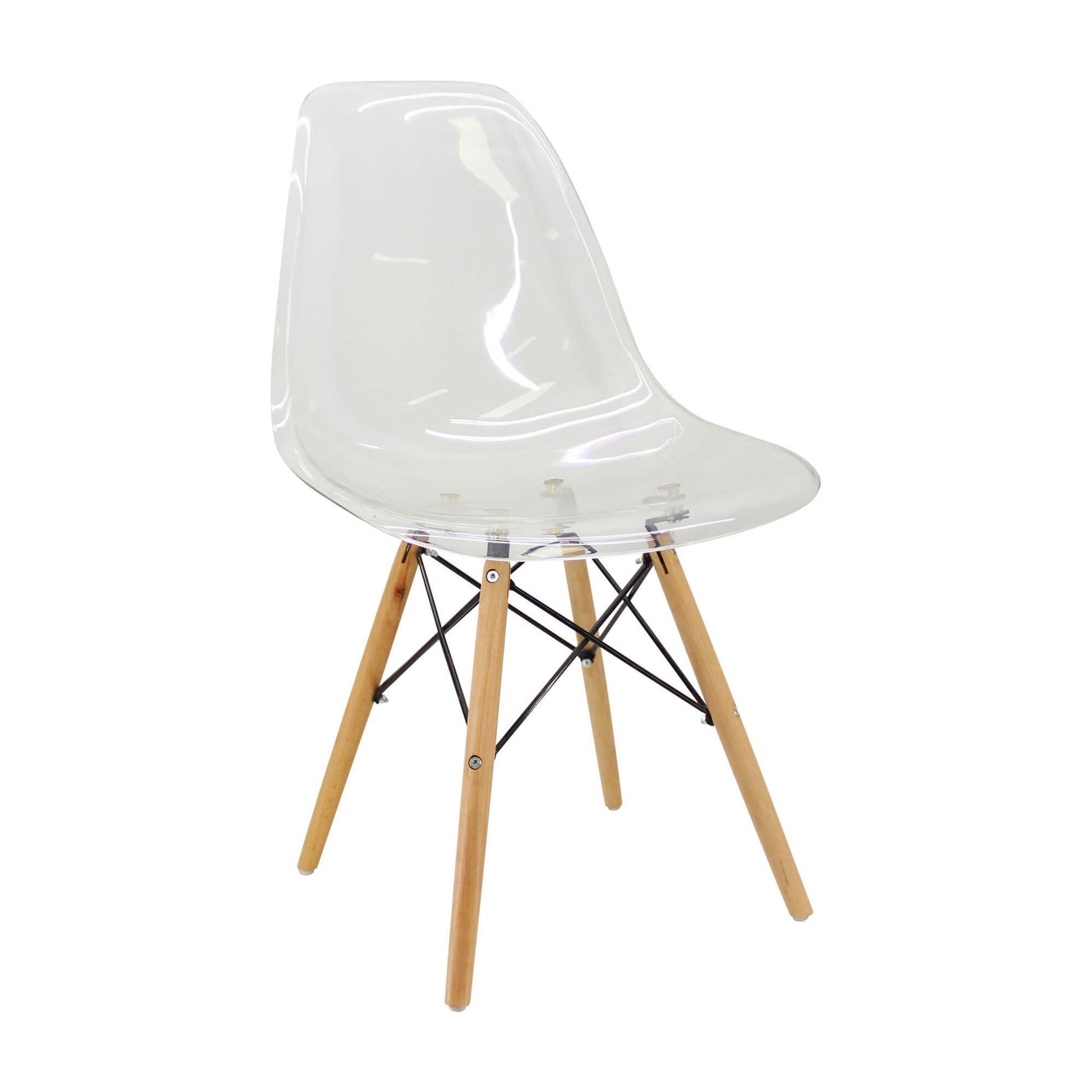 Silla de comedor DKR PC transparente - Madecentro
