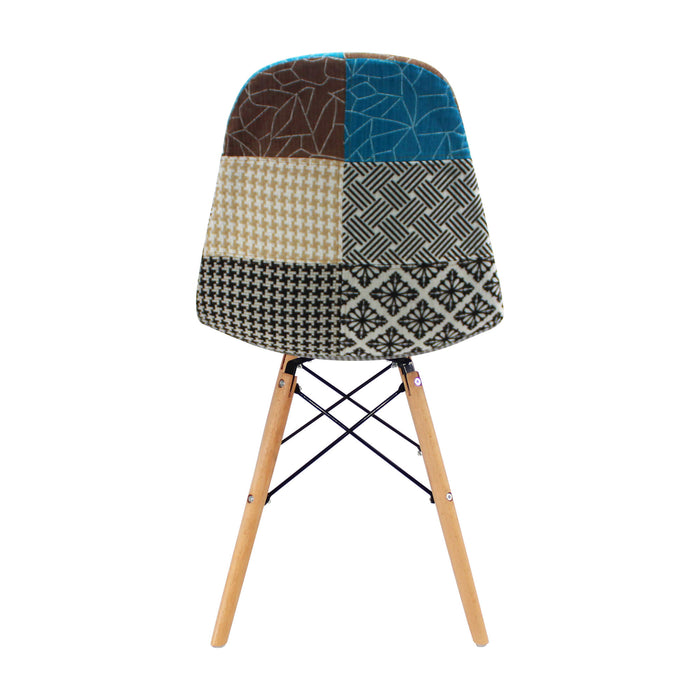 Silla de comedor DKR tipo Eames Patchwork