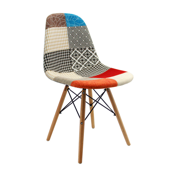 Silla de comedor DKR tipo Eames Patchwork