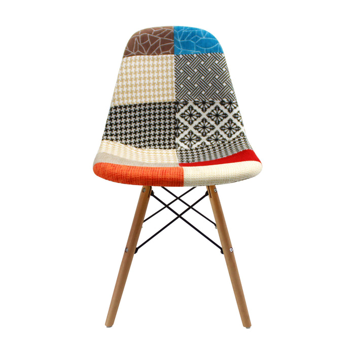 Silla de comedor DKR tipo Eames Patchwork