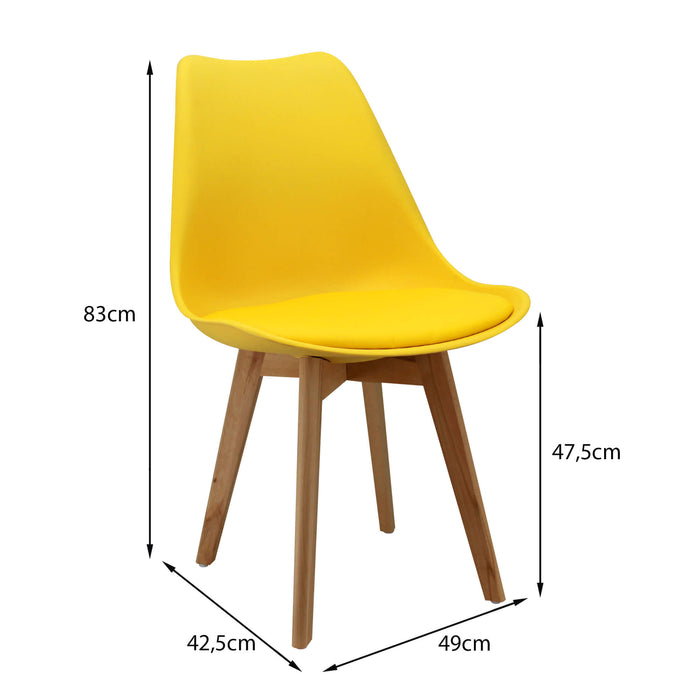 Silla de comedor Joly color amarillo