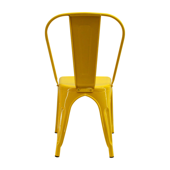 Silla de comedor titan tipo tolix color amarillo