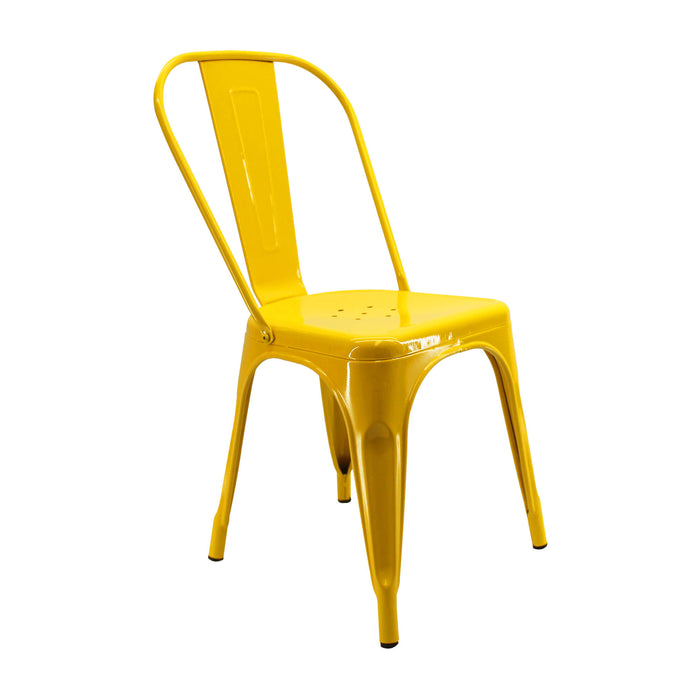 Silla de comedor titan tipo tolix color amarillo