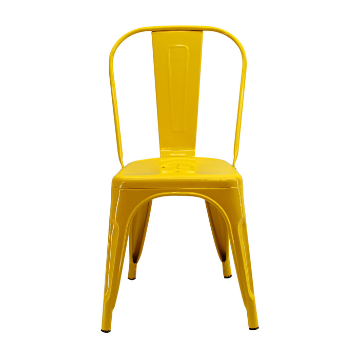 Silla de comedor titan tipo tolix color amarillo