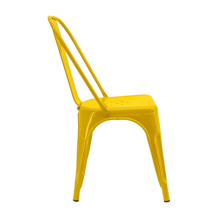 Silla de comedor titan tipo tolix color amarillo