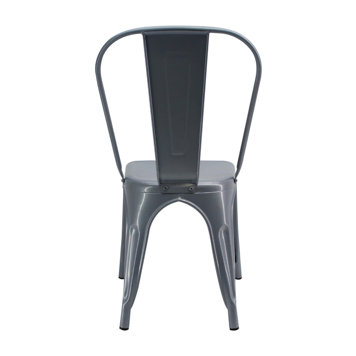 Silla de comedor titan tipo tolix color gris