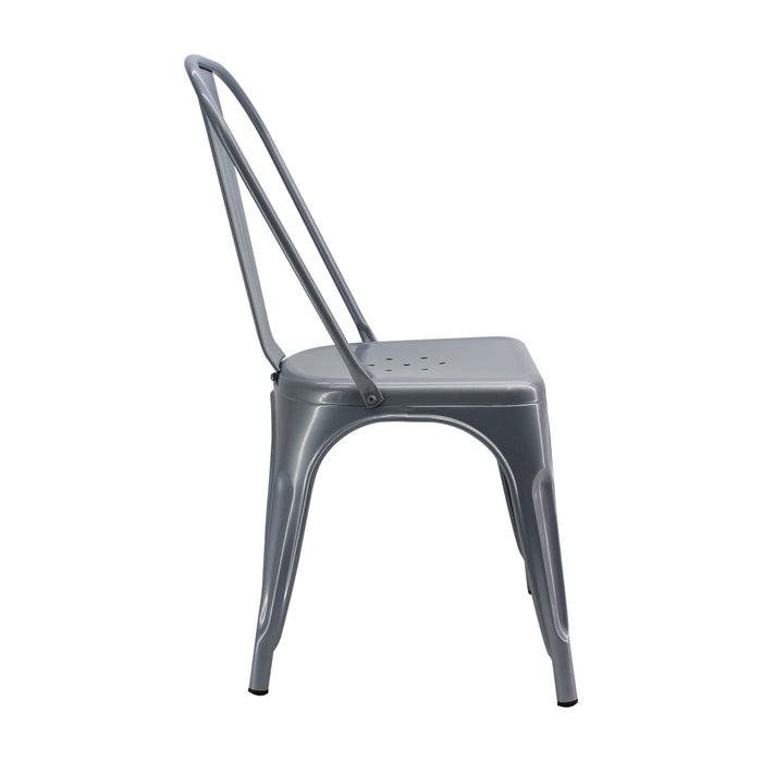 Silla de comedor titan tipo tolix color gris