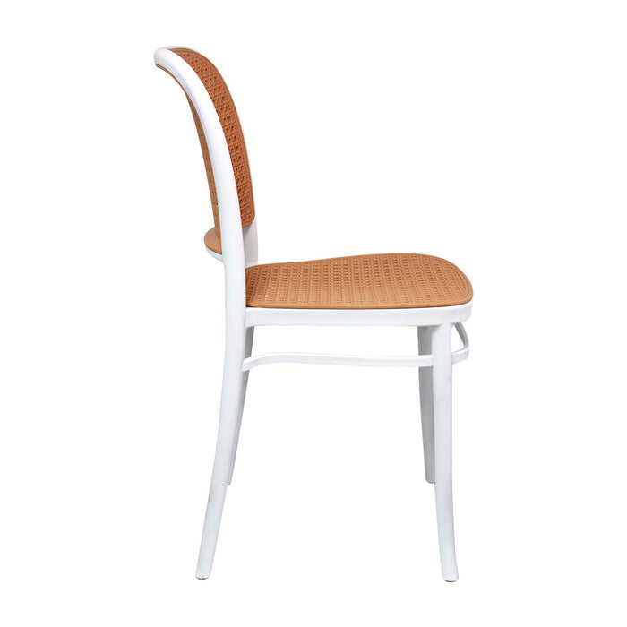 Silla de exterior para comedor jardin 1145 color blanco-biege