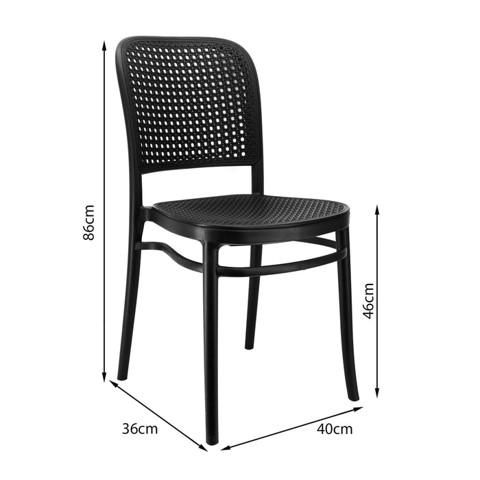 silla de exterior para comedor jardín 1145 color negro