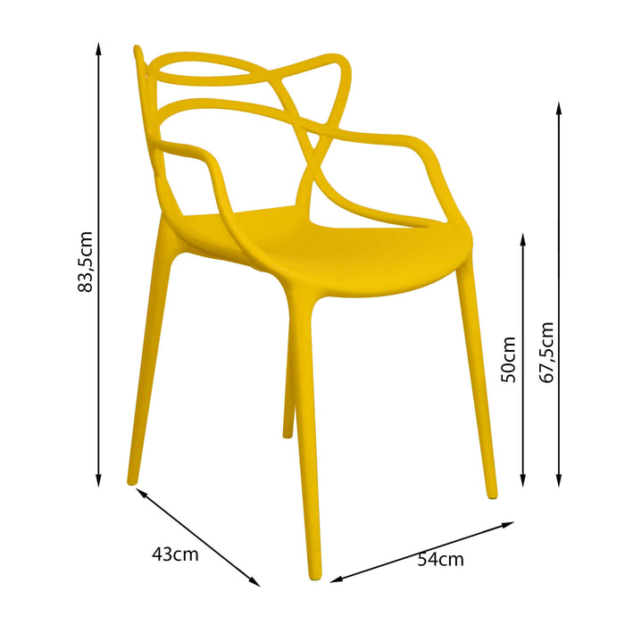 Silla de exterior solna master jardín color amarillo