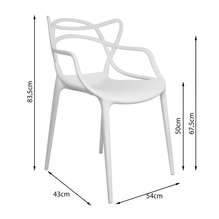 Silla de exterior master jardín color blanco