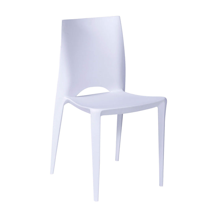 Silla de exterior zoe para sala,comedor, jardín color blanco