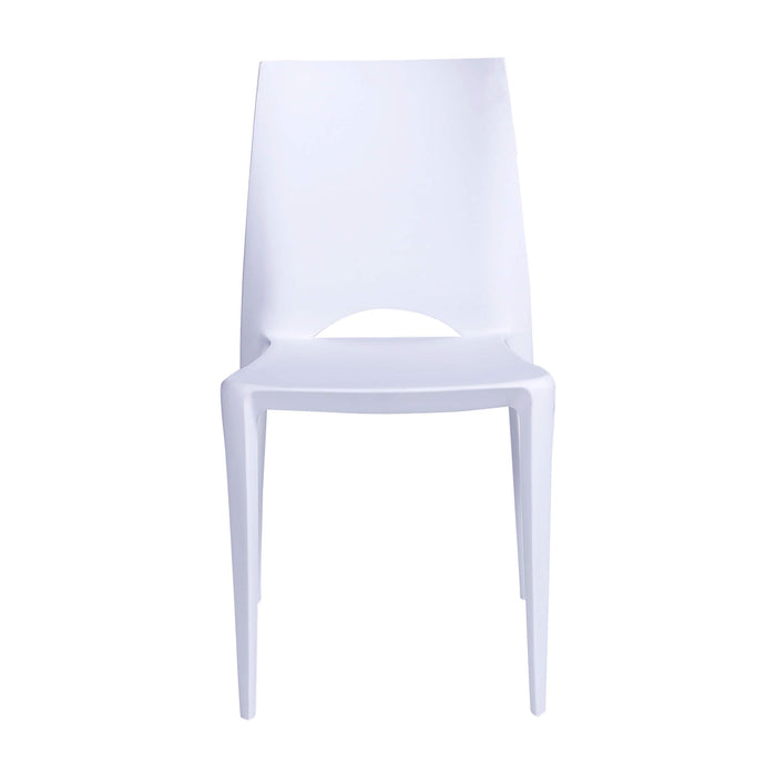 Silla de exterior zoe para sala,comedor, jardín color blanco