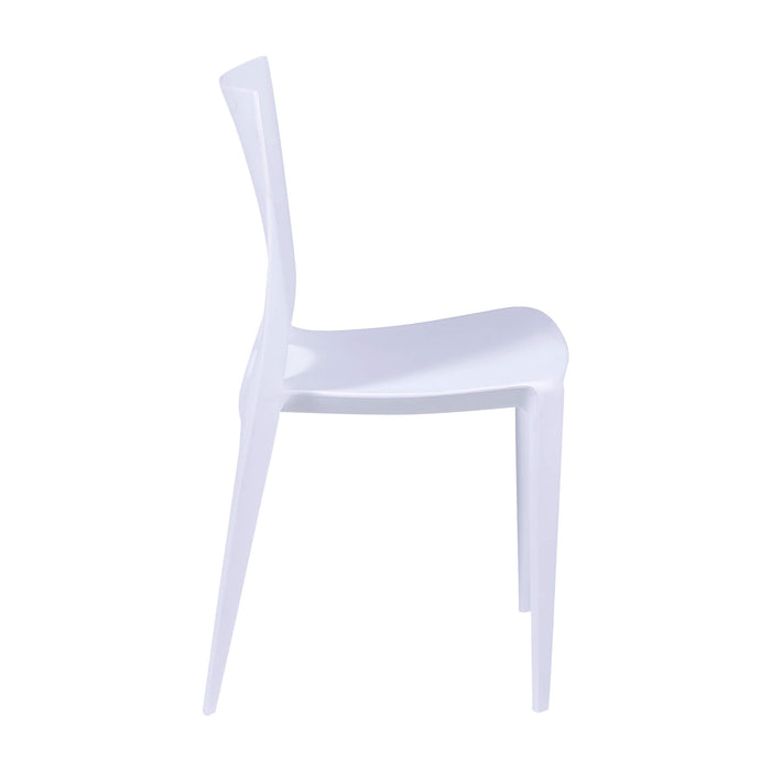 Silla de exterior zoe para sala,comedor, jardín color blanco