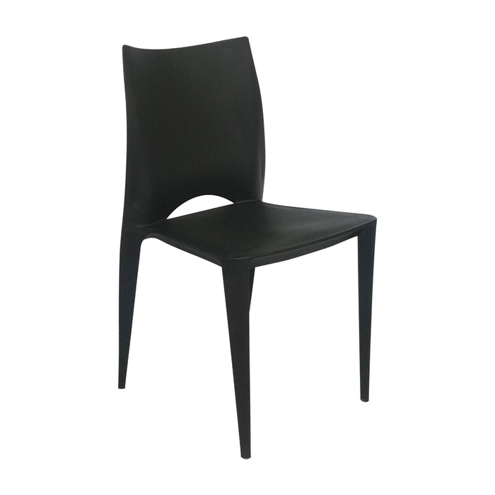 Silla de exterior zoe para sala, comedor, jardín color negro