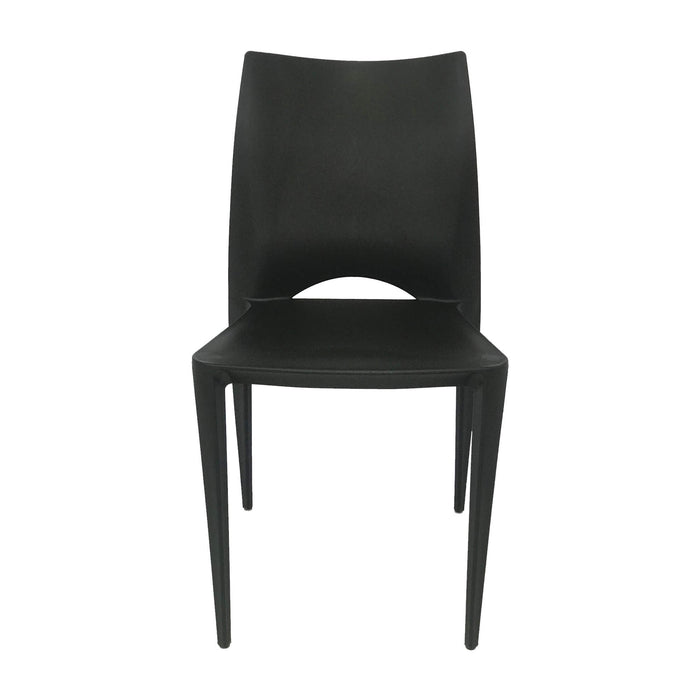 Silla de exterior zoe para sala, comedor, jardín color negro