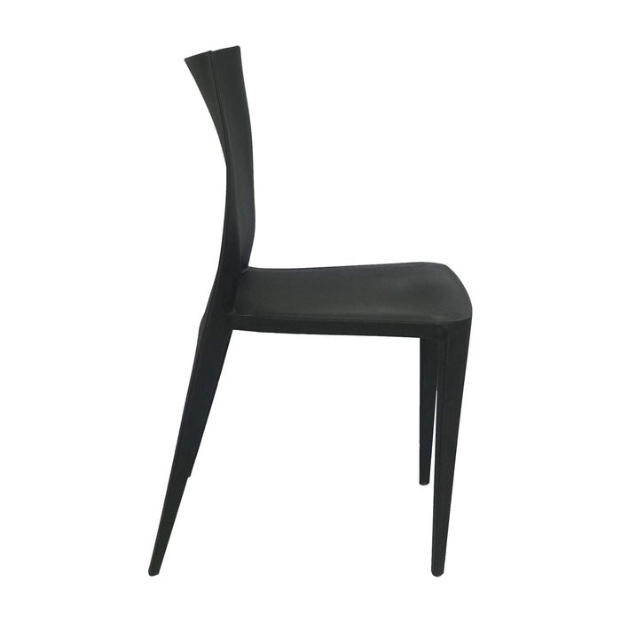 Silla de exterior zoe para sala, comedor, jardín color negro