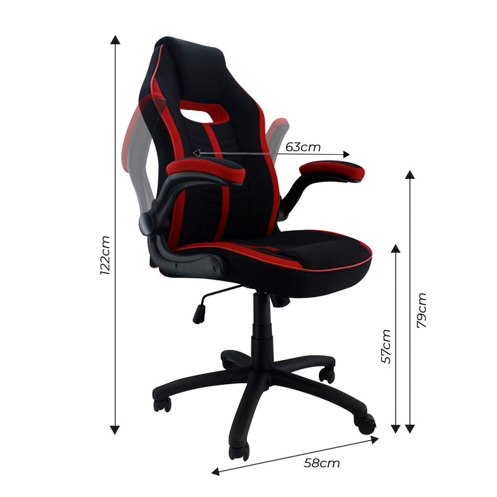 Silla gamer topgun 3351 color rojo