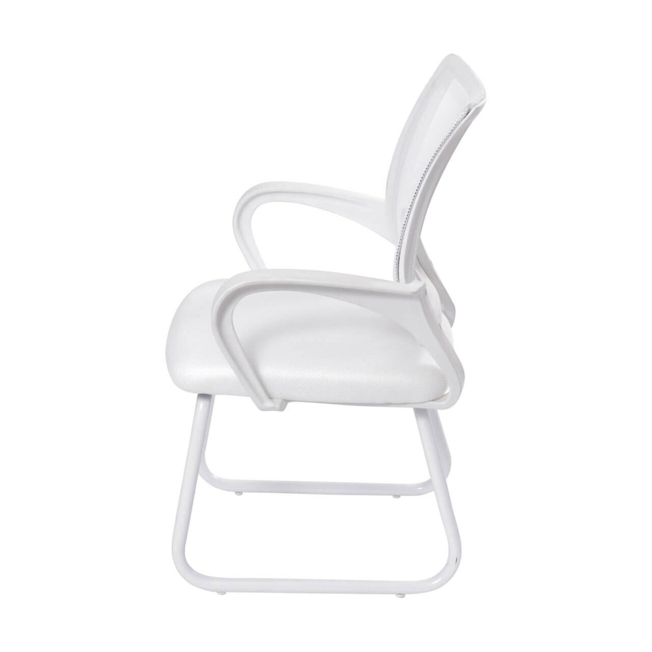 Silla interlocutora tok fija escritorio color blanco - Madecentro
