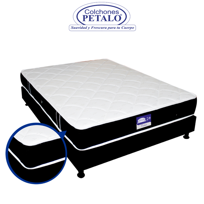 Colchón pétalo celeste 140x190x22 cm