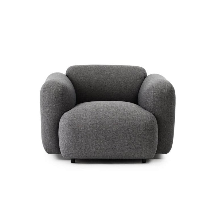 Sofá hung 1 puesto gris tela anti fluidos 102x93x70 cm