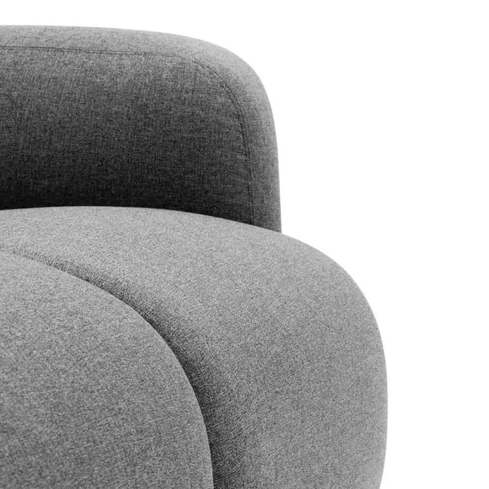 Sofá hung 1 puesto gris tela anti fluidos 102x93x70 cm