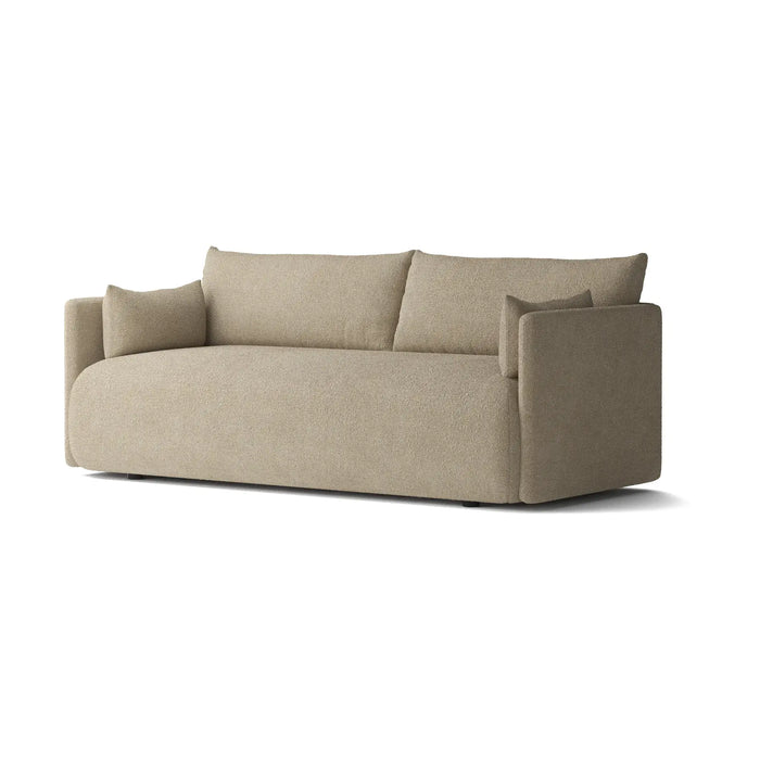 Sofá snop 2 puestos beige tela anti fluidos 178x90x75 cm