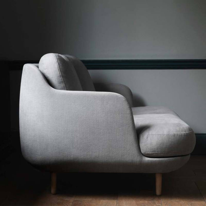 Sofá empe 2 puestos gris tela pet friendly anti fluidos 160x93x75 cm