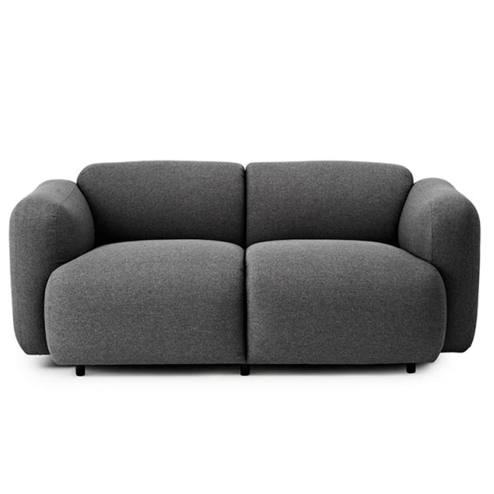 Sofá hung 2 puestos gris tela anti fluidos 167x93x70 cm