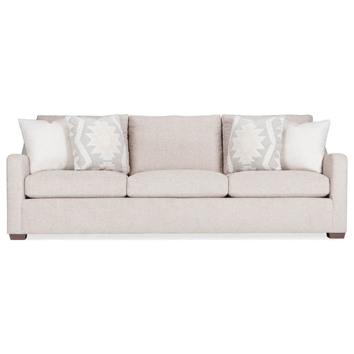 Sofá canace 3 puestos beige tela anti fluidos 210x85x80 cm