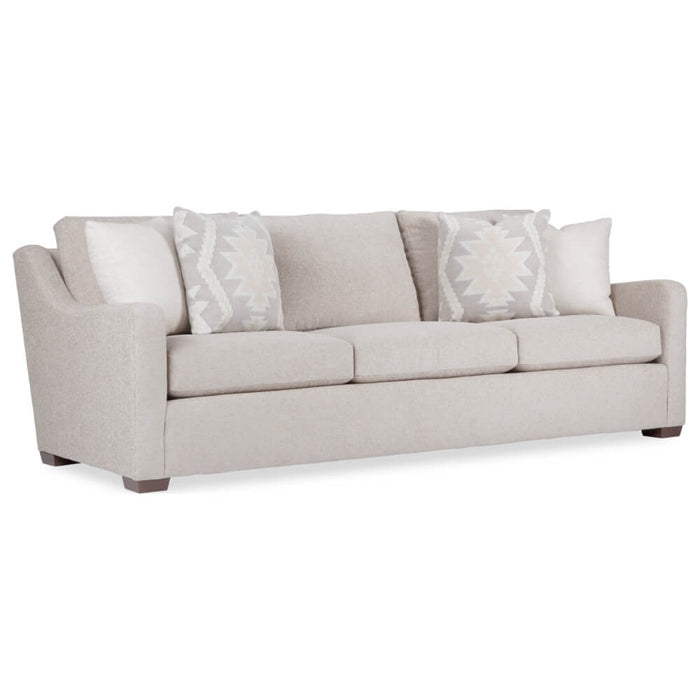 Sofá canace 3 puestos beige tela anti fluidos 210x85x80 cm