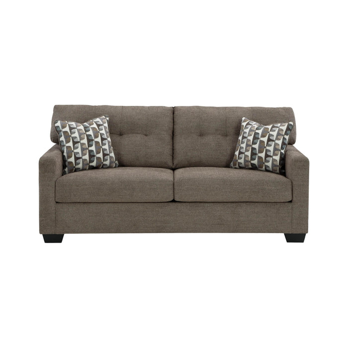 Sofá atenea 3 puestos chocolate tela anti fluidos 190x96x94 cm