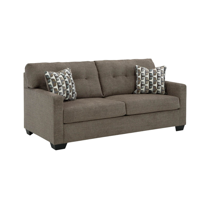 Sofá atenea 3 puestos chocolate tela anti fluidos 190x96x94 cm