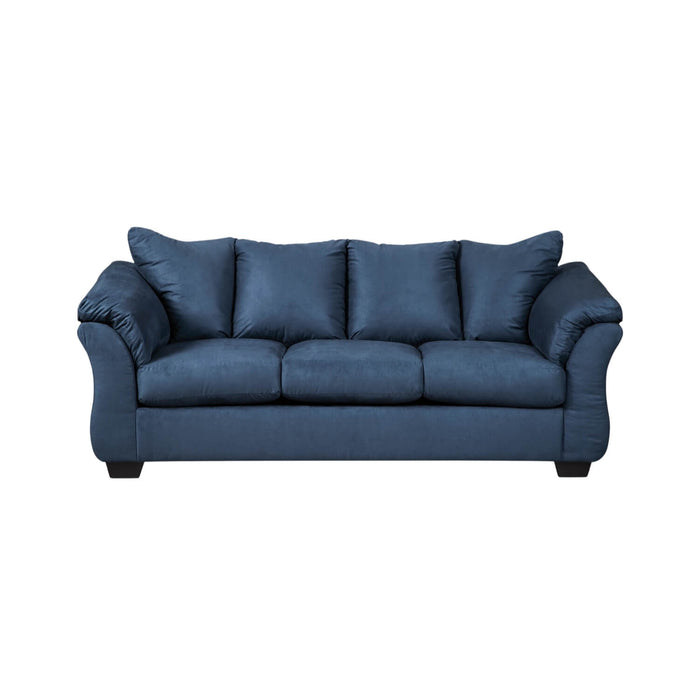 Sofá prestige 3 puestos azul tela anti fluidos 220x93x93 cm