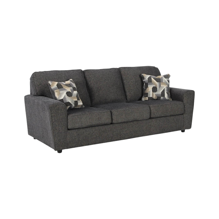 Sofá damián 3 puestos gris tela anti fluidos 218x96x91 cm