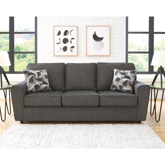 Sofá damián 3 puestos gris tela anti fluidos 218x96x91 cm