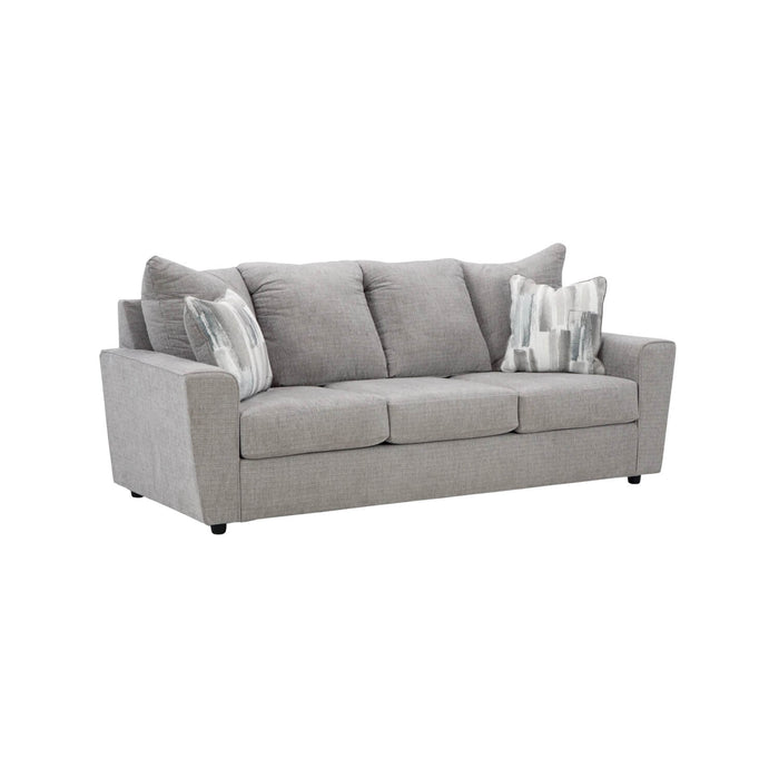 Sofá olimpo 3 puestos gris tela anti fluidos 218x96x99 cm