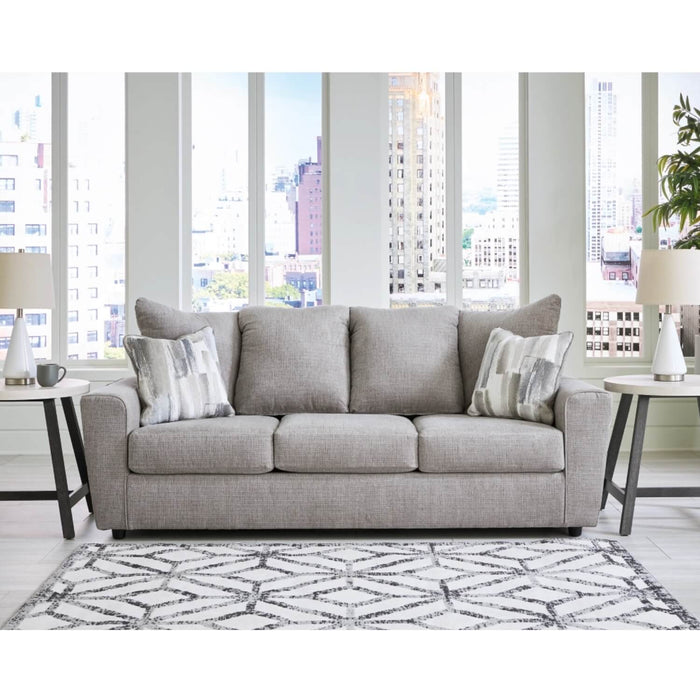 Sofá olimpo 3 puestos gris tela anti fluidos 218x96x99 cm