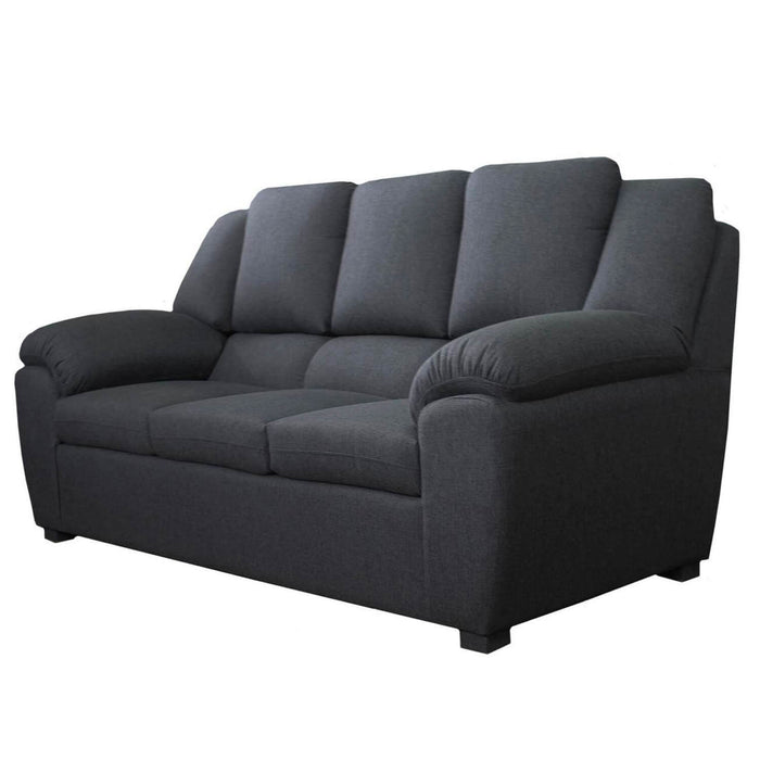 Sofá dena 3 puestos plomo tela anti fluidos 200x82x105 cm