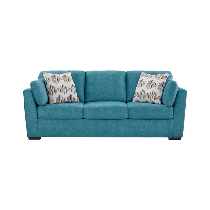 Sofá mónaco 4 puestos azul tela anti fluidos 238x104x99 cm