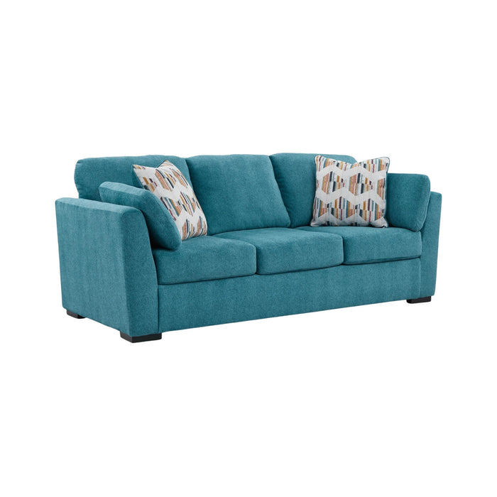 Sofá mónaco 4 puestos azul tela anti fluidos 238x104x99 cm