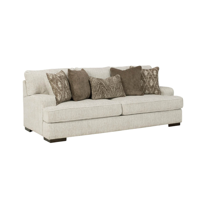 Sofá lisboa 4 puestos beige tela anti fluidos 241x111x99 cm