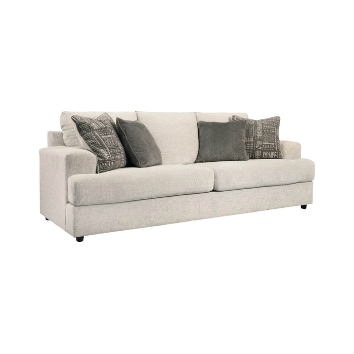 Sofá titanio 4 puestos beige tela anti fluidos 243x101x99 cm