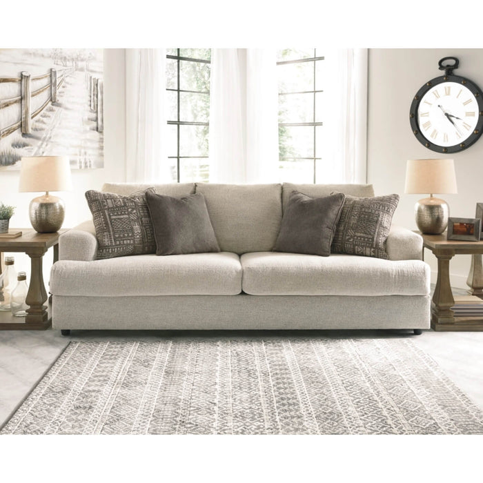 Sofá titanio 4 puestos beige tela anti fluidos 243x101x99 cm