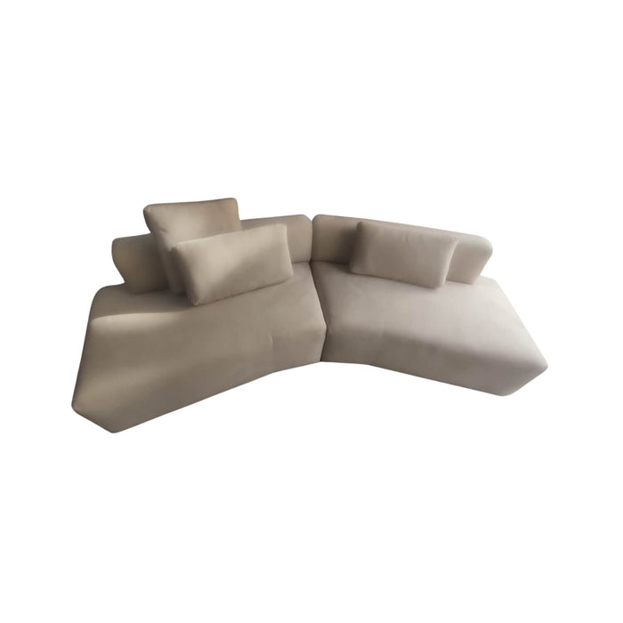 Sofá vitoria 4 puestos beige tela tribeca anti fluidos 300x100x70 cm