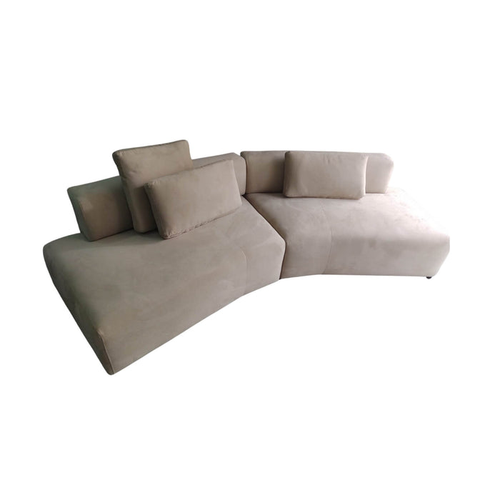 Sofá vitoria 4 puestos beige tela tribeca anti fluidos 300x100x70 cm