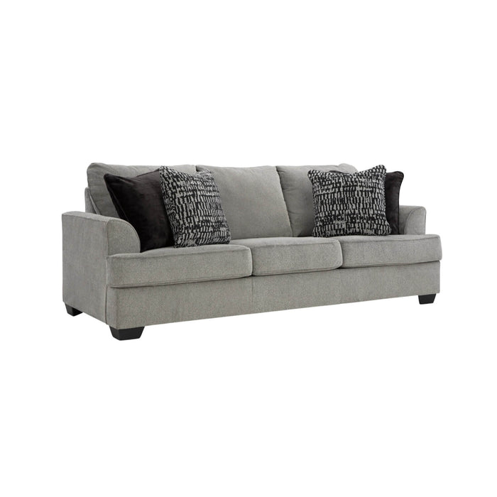 Sofá santorini 4 puestos gris tela anti fluidos 236x104x99 cm